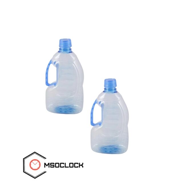 Set of Two Blue Leak-Proof Plastic Fridge Bottles for Water and Juice – BPA-Free Design