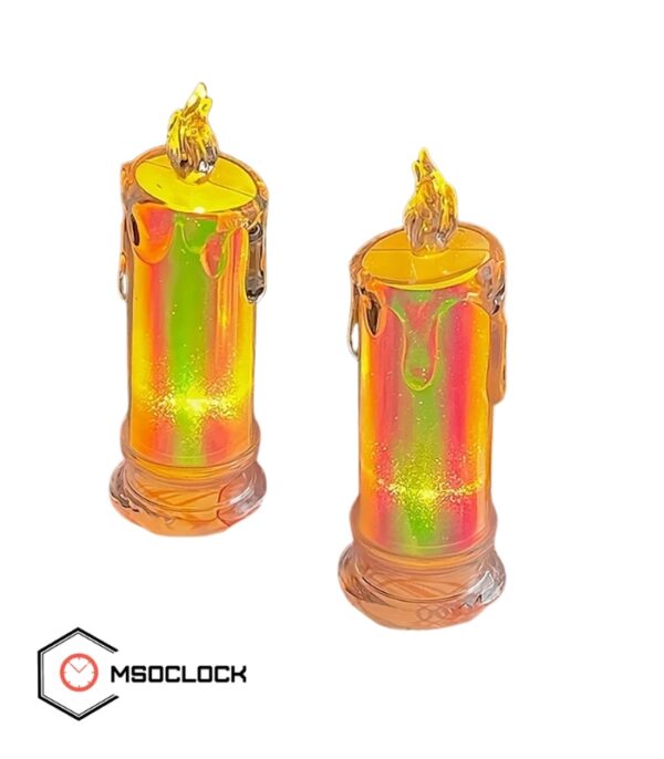 Acrylic Large Magic Dinner LED Candles – Pack of 2 | Flameless Decorative Lights