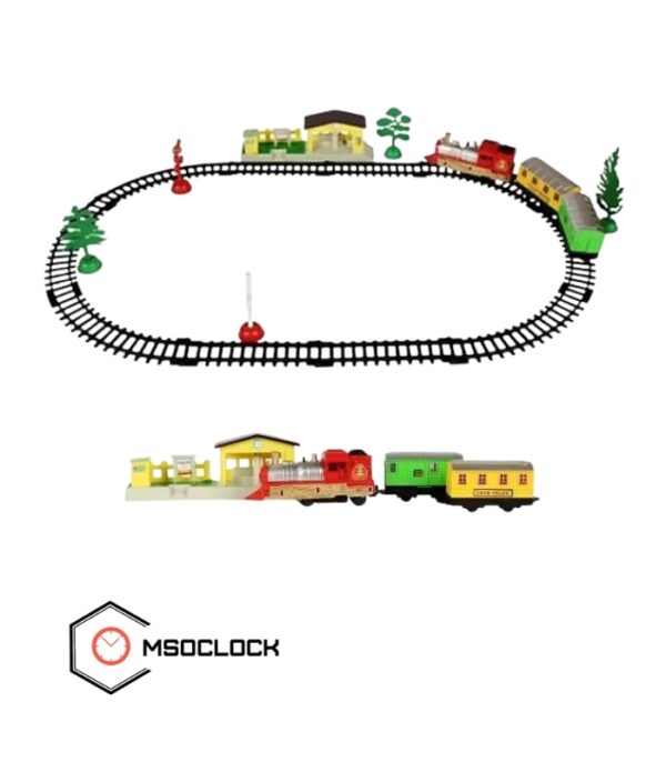 Electric Train Track Set for Kids – Classic Battery Operated Toy with Tracks, Lights & Sound