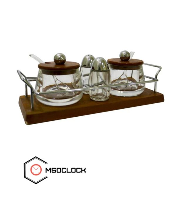 Acrylic Sugar Pot with Salt and Pepper Shakers for Kitchen, Dining Table, Home, Café, Restaurant Use