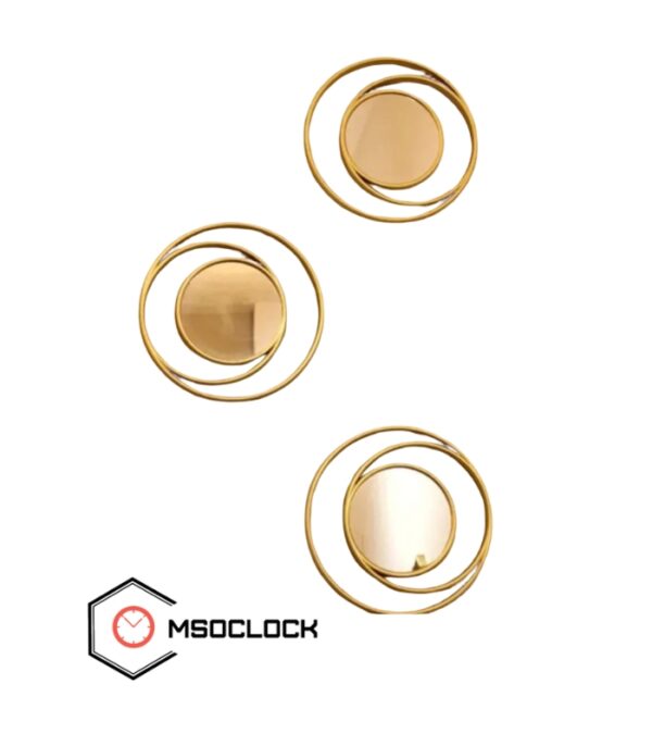 3 Piece Wall Hanging Mirrors Set for Modern Home, Living Room, Bedroom, Hallway, Decorative Interior Accent