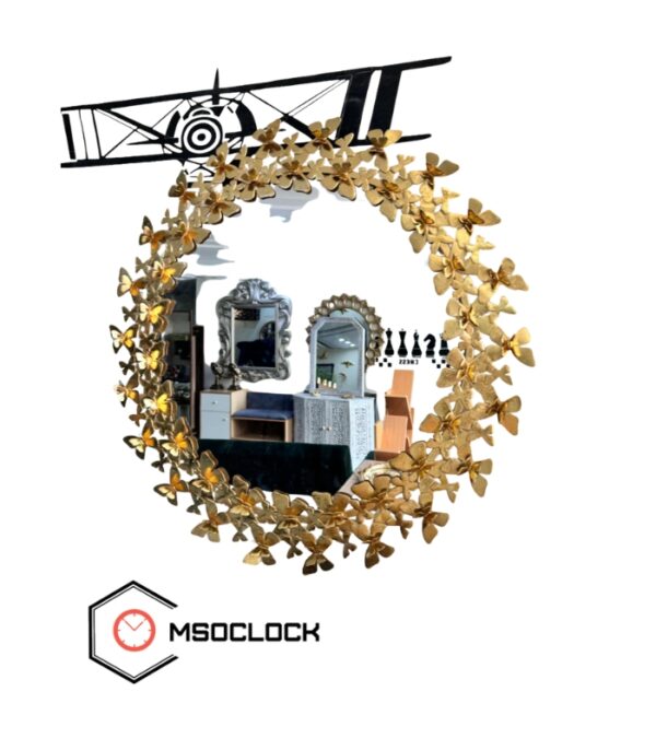 Butterfly Shaped Decorative Wall Mirror for Home, Bedroom, Living Room, Hallway, Elegant Interior Wall Accent